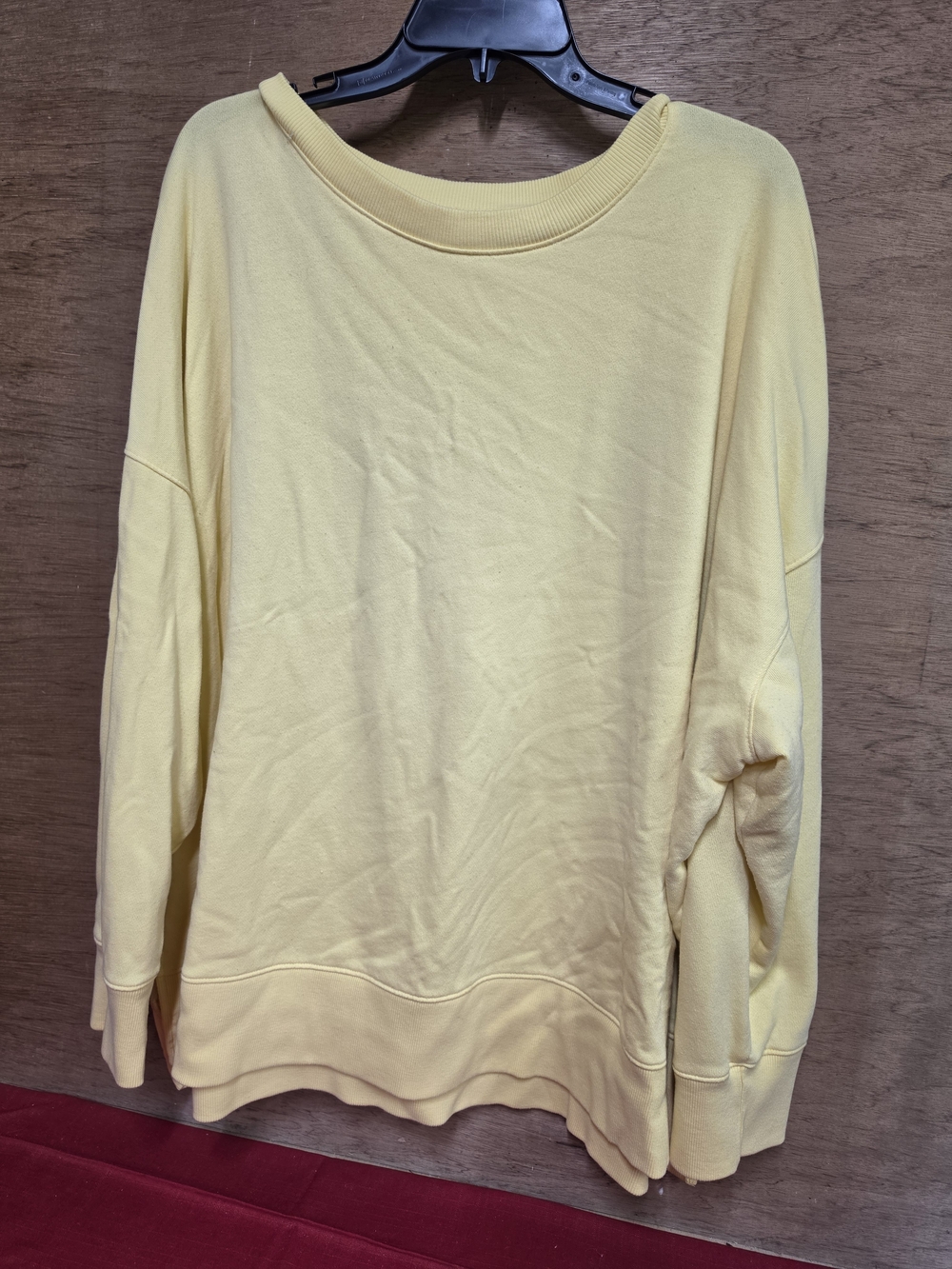 Time and Tru Lemon Yellow Women's Pullover Sweatshirt 4X NWOT